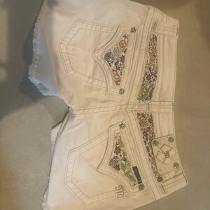 Women's White Denim Shorts